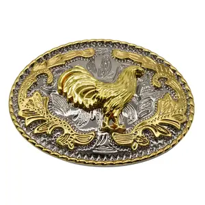 WMG Rooster Gold Tone Western Belt Buckle for Men, Cool Cowgirl & Rodeo Styles