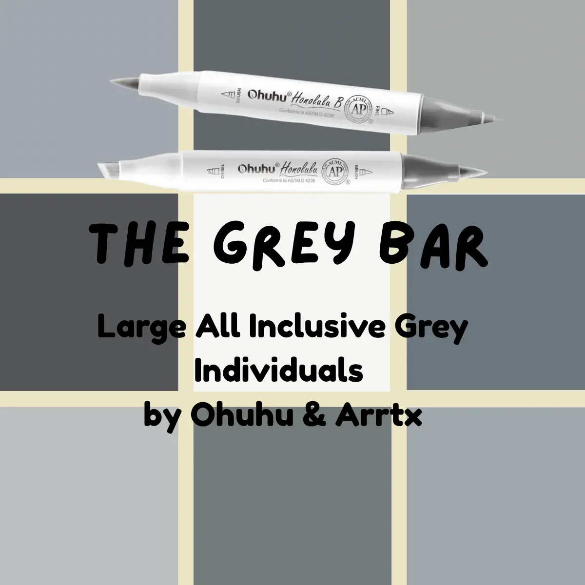 Cool Greys Ohuhu Honolulu B Brush/Fine/Chisel Tip Marker –  Single Color | Sold by The Marker Monster, Markers For Coloring, Alcohol Brush-Tip Markers & Highlighters