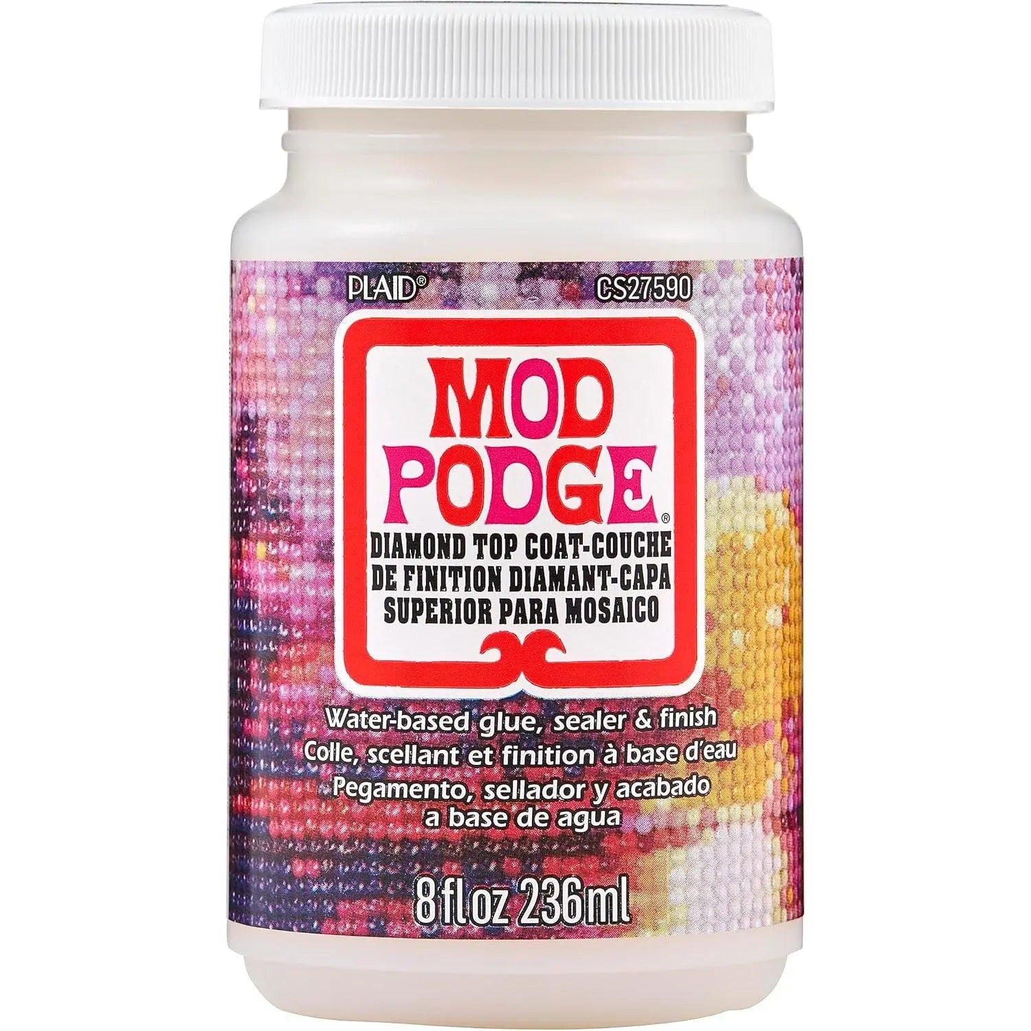 Mod Podge Diamond Top Coat, Premium All-in-One Glue, Sealer, and Finish Perfect for Preserving Diamond Puzzle Arts and Crafts Projects, CS27590