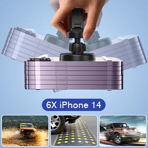 Magnetic Wireless Car Charger, Design for MagSafe Car Mount Charger, Strong Magnetic 15W Fast Charging Car Charger Phone Holder with USB Car Charger for MagSafe iPhone 17/16/15/14/13/12 Series