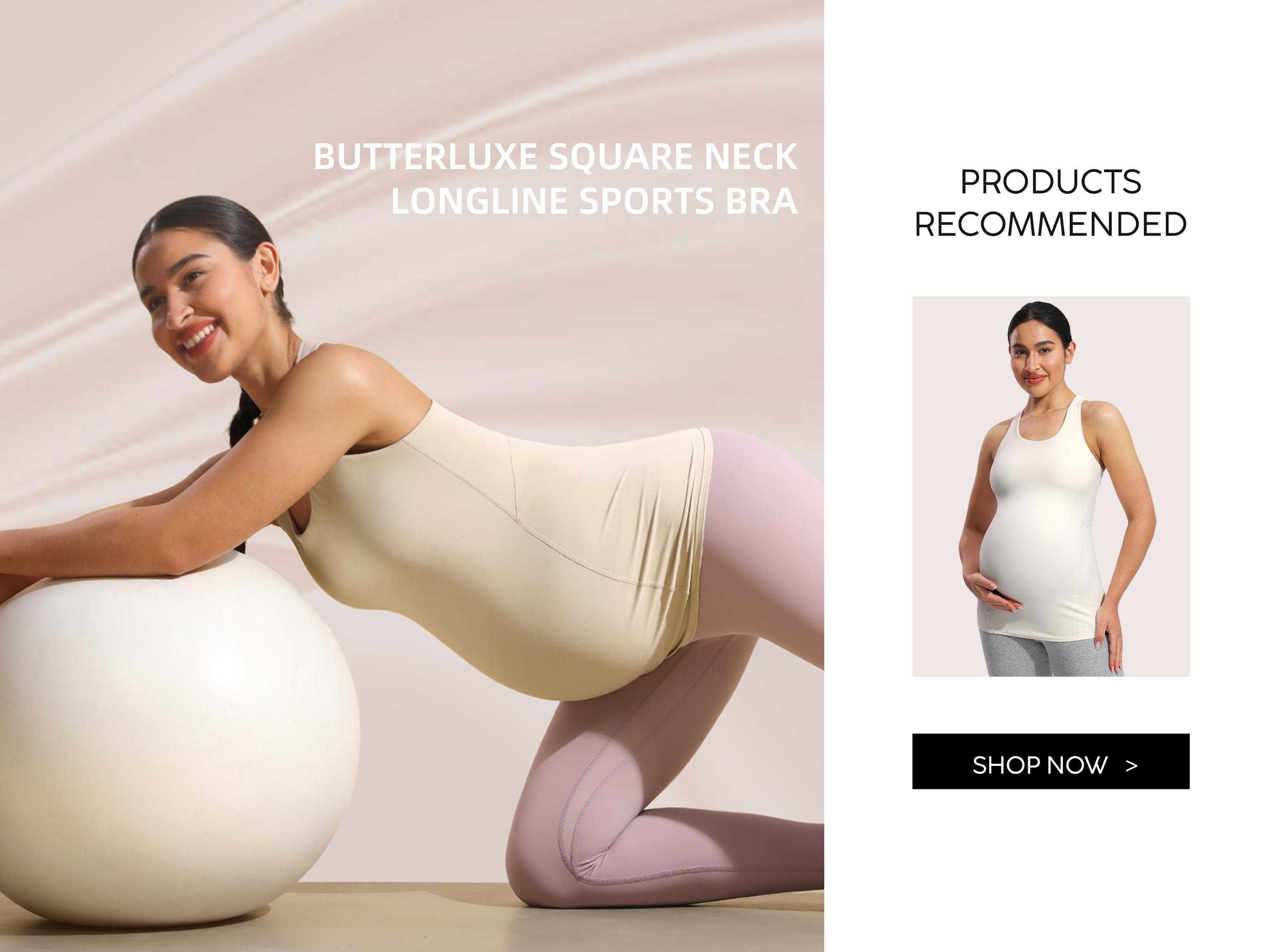 POSHDIVAH Women's Maternity Tank Tops with Built in Bra Padded Sleeveless Pregnancy Yoga Tee Workout Shirt Clothes