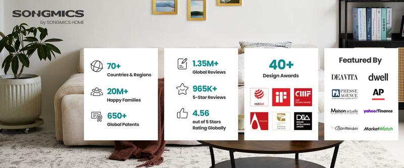 SONGMICS Trash Can 2 x 8 Gallon (2 x 30 L) Kitchen Garbage Can with 15 Trash Bags, Plastic Inner Buckets & Hinged Lids