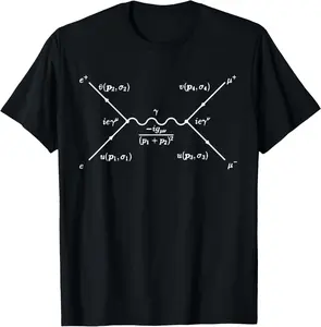 100% Cotton  Unisex Feynman Diagram, Electron-positron Annihilation T-Shirt
