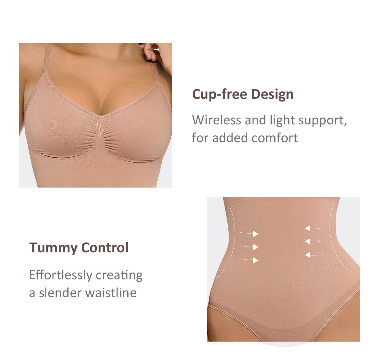FeelinGirl #Livestream 2-Piece Viral Bodysuit Seamless Jumpsuit Comfort Slimming Womenswear Set