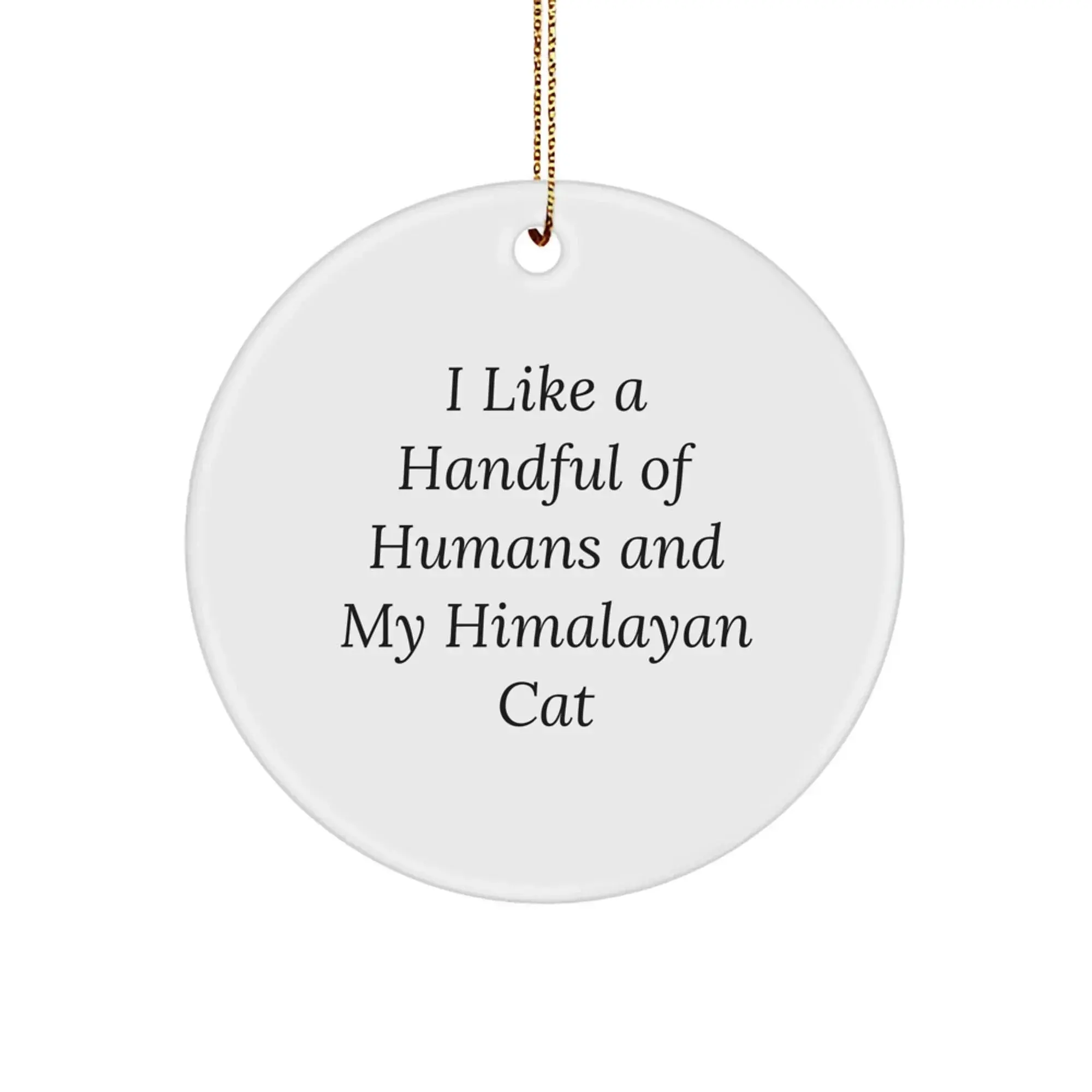 Funny Himalayan Cat Circle Ornament Gifts from Men to Friends for Christmas