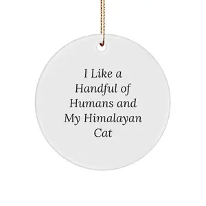 Funny Himalayan Cat Circle Ornament Gifts from Men to Friends for Christmas