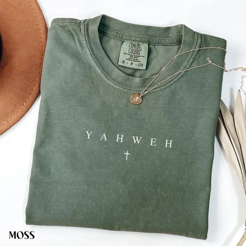 Comfort Colors Yahweh TShirt, Christian T-Shirt, Religious TShirt, God Lover T-Shirt, Christian Mom Tee, Jesus TShirt, Christianity Gift