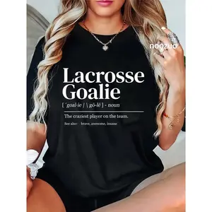100% Cotton Funny Lacrosse goalie quote definition men woman T-Shirt
