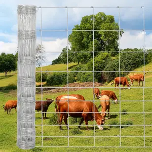Garvee 5'x328' Cattle Fence - 15-Gauge Galvanized Steel, Welded Mesh w/Reinforced Joints for Livestock & Garden Protection