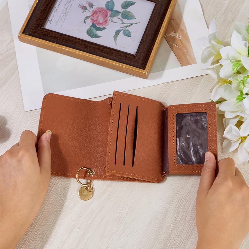 Lotosug Women Small Wallet RFID Blocking Slim Wallet with Coin Pocket Tri-Fold Credit Card Holder with ID Window and Keychain Lotosug Women Small Wallet RFID Blocking Slim Wallet with Coin Pocket Tri-Fold Credit Card Holder with ID Window and Keychain