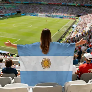 Argentina,Flag, 3*5 feet,Football season, midsummer football field, fan stand cheering props, various festival activities,  home yards can be used，Multiple countries available