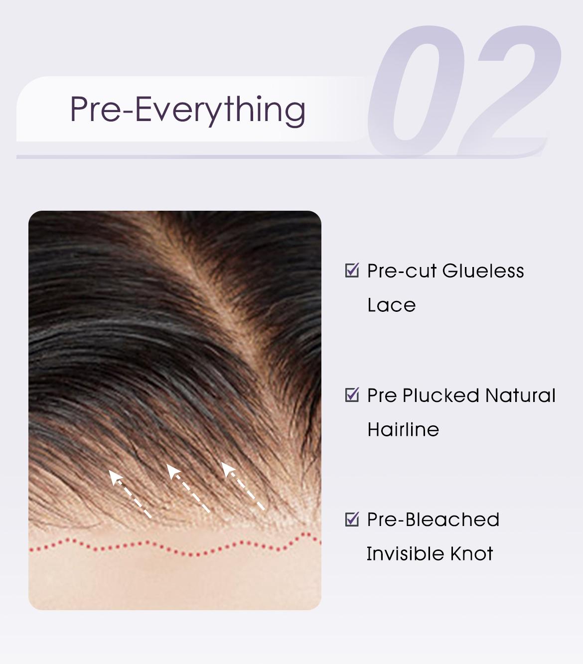 Wavymy TikTok Viral Wear Go Side Part Casual Blonde Highlights  250% Density Water Wave Minimalist 7x5 Pre-cut Lace Closure Wigs Dome Cap Glueless with Natural Hairline Wig