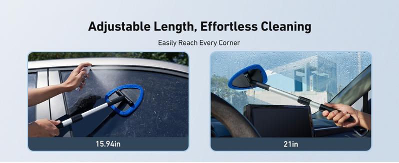 【Valentine's Day Gift】AstroAI Car Windshield Cleaner Tool, Window Cleaning Kit with 39in Car Mirror Squeegee, 4 Reusable Microfiber Pads and Extendable Handle, Blue 【Valentine's Day Gift】AstroAI Car Windshield Cleaner Tool, Window Cleaning Kit with 39in Car Mirror Squeegee, 4 Reusable Microfiber Pads and Extendable Handle, Blue