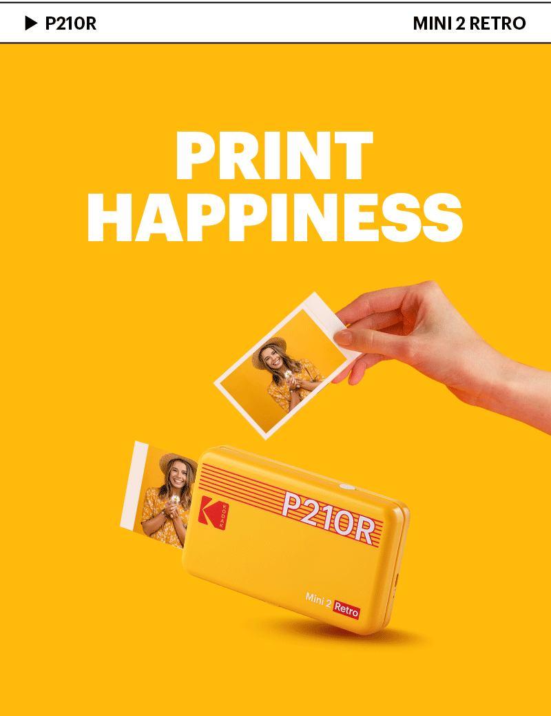 Kodak Mini 2 Retro 4PASS Portable Photo Printer – Easy Bluetooth Connection & 30 Sheets Bundle