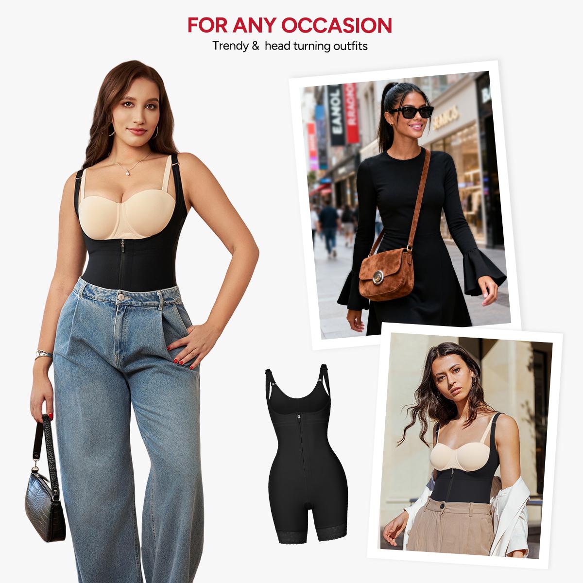 Nebility Women's Lace Shapewear Bodysuit Tummy Control Postpartum Support & Butt Lifter for a Snatched Waist Shapewear High Waisted Pants Basic Compression Womenswear