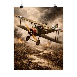 Retro War Plane Poster