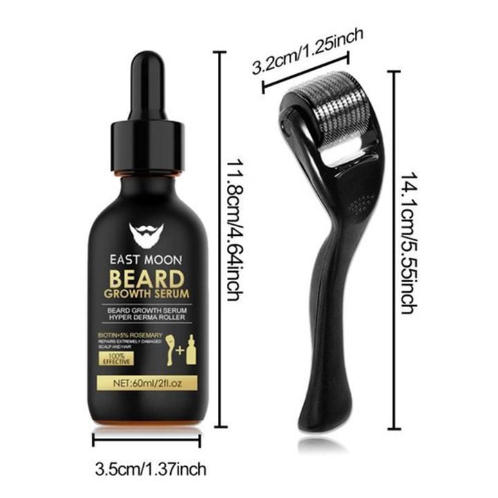 Beard Growth Kit For Men and Women, Hair Loss and Hair Regrowth Treatments,Nutritional Oil for Thicker and Shiner Beards, Black