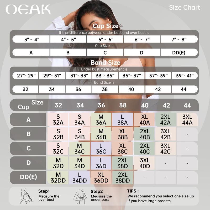 OEAK Women Jelly Bras Seamless No Underwire Scalloped  Bras Soft Wireless Comfort Bralettes Full Coverage Everyday Bra Womenswear Adjustable