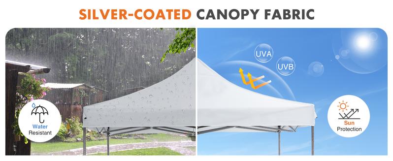 Sweet Furniture S - Canopy Tent 10x10 Pop Up Canopy Heavy Duty  Waterproof Portable Tent Pop Up Shade Canopy with Sand Bags
