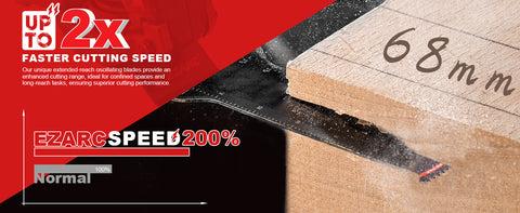 1-1/4 in. Arc Edge Oscillating Multitool Blades For General Purpose,Mixed Standard+Extra Long Cutting