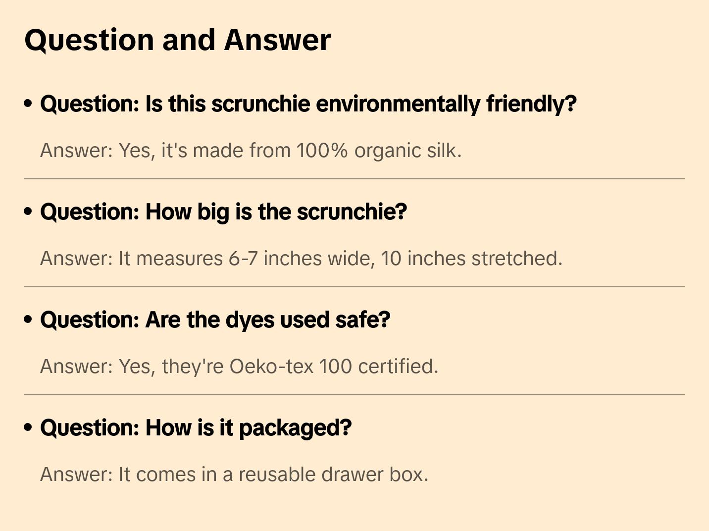 Organic Silk Scrunchie