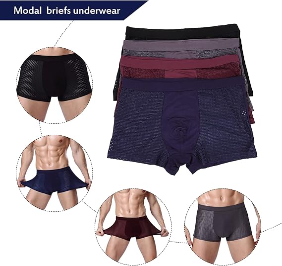 Breathable mesh ice mesh underwear men's boxer briefs fashionable men's underpants Menswear Lingerie Outdoorfun Fathersdaygift Athletic