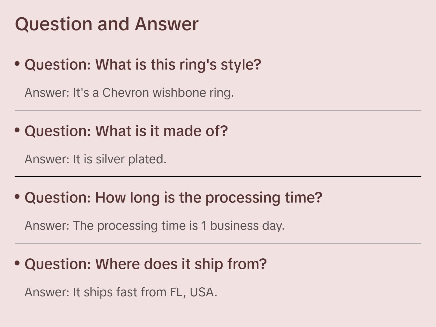 Chevron Ring - Wishbone Ring