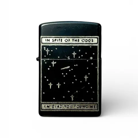In Spite of The Odds, I’m Glad You Found Me - Couples Gift - Unfueled Refillable Collectible Flip Lighter - Full Metal - Windproof - Durable
