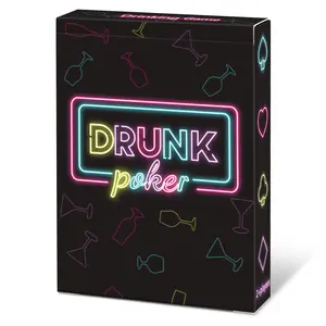 Drunk Poker Card Game for Adults - Complete Deck with 54 Cards & Jokers - Easy to Learn & Party-Ready Design - Perfect for Game Night & Social Play - Durable Waterproof Construction