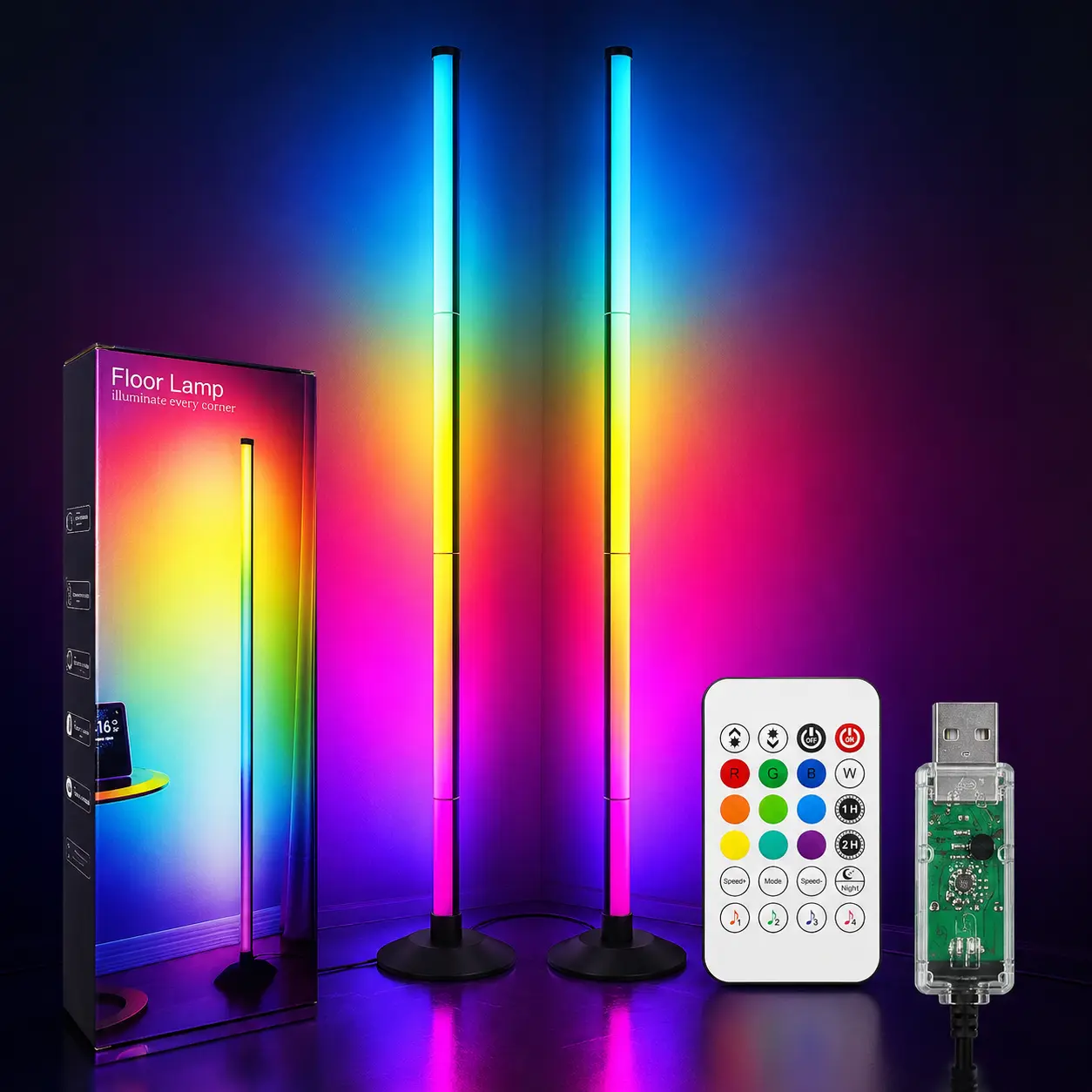 220mL Mini USB Humidifier Lamp with RGBIC LED Lights, 2 Mist Modes, Quiet Operation, Remote Control, User Manual, Music Sync for Bedroom, Living Room Indoor Use