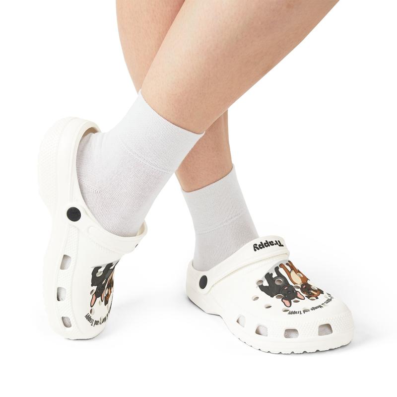 EVA Foam Clog Shoes — Cute Cartoon French Bulldogs "Mango" & "Trappy"