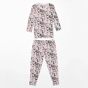 Kickee Pants Print Long Sleeve Pajama Set, Mama's Makeup