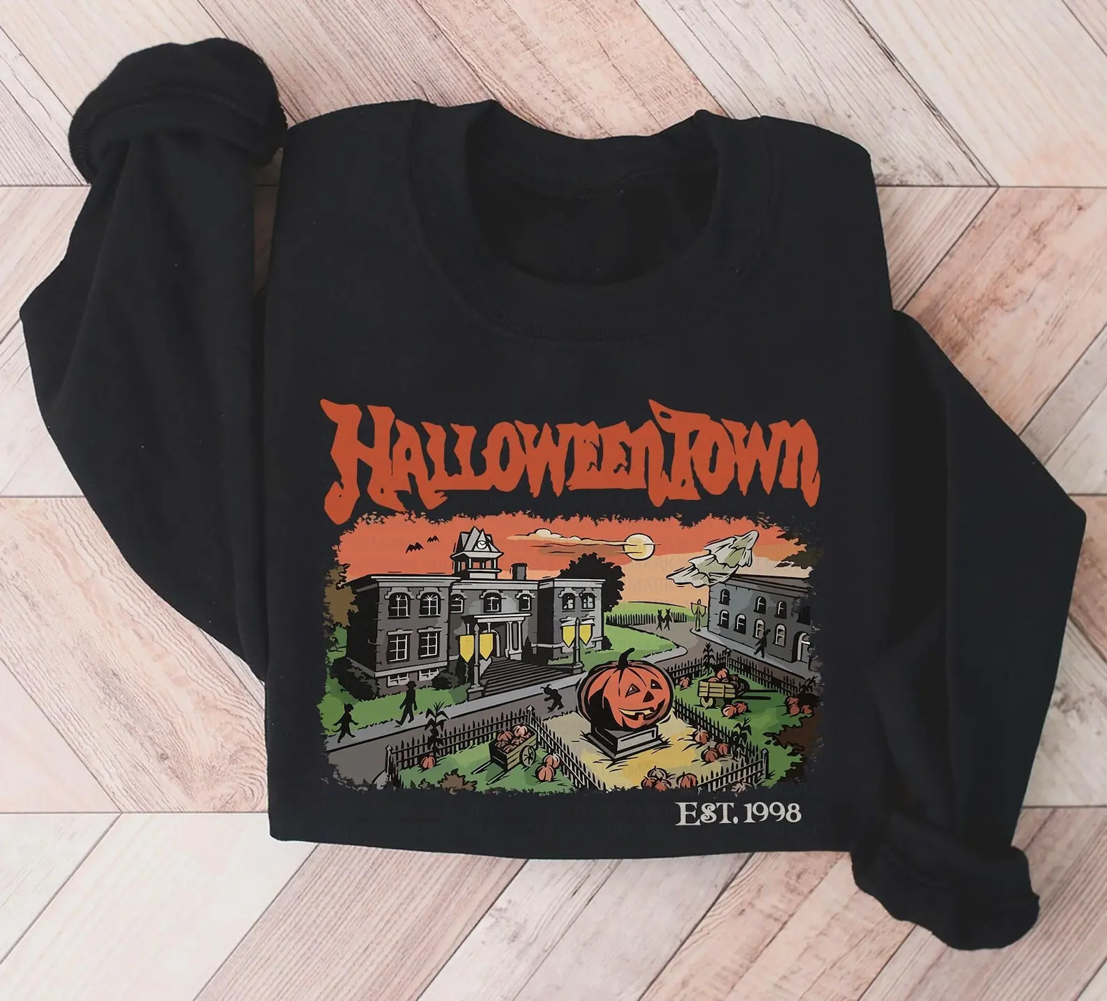Halloweentown Est 1998 Sweatshirt, Halloweentown University, Retro Halloweentown Sweatshirt, Fall Sweatshirt, Halloween Sweatshirt