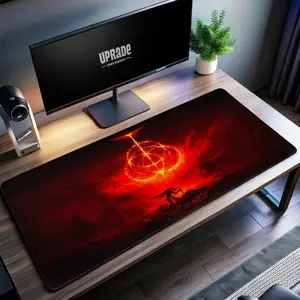 Elden Ring Desk Mat, Flame of Ruin Mouse Pad, Gift For Gamers, Art Desk Mat, Perfect Gift