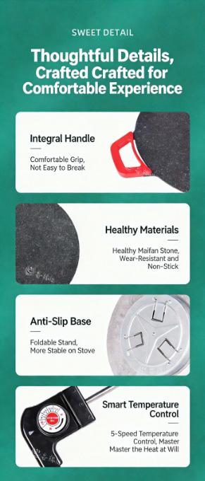 Multifunctional Electric Grill Indoor Non-Stick Smokeless Griddle for Home Cooking