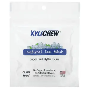 XyliDENT Xylichew, Natural ice Mint, 50 Pieces, 2.29 oz (65 g)