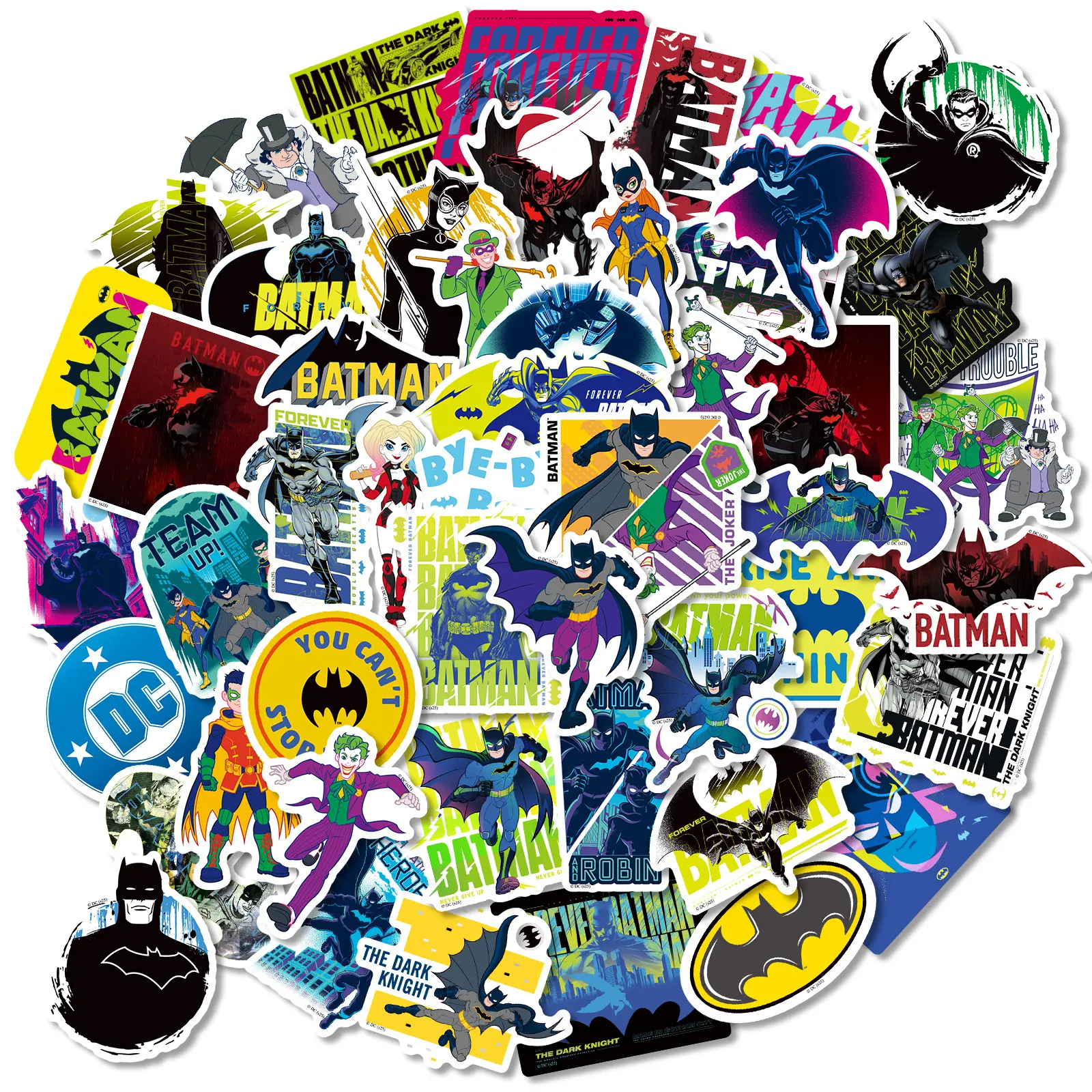 Batman Sticker Pack Justice League Joker Official Collectible Vinyl Stickers  Superhero Car Accessories for Laptop Phone Water Bottle Decor