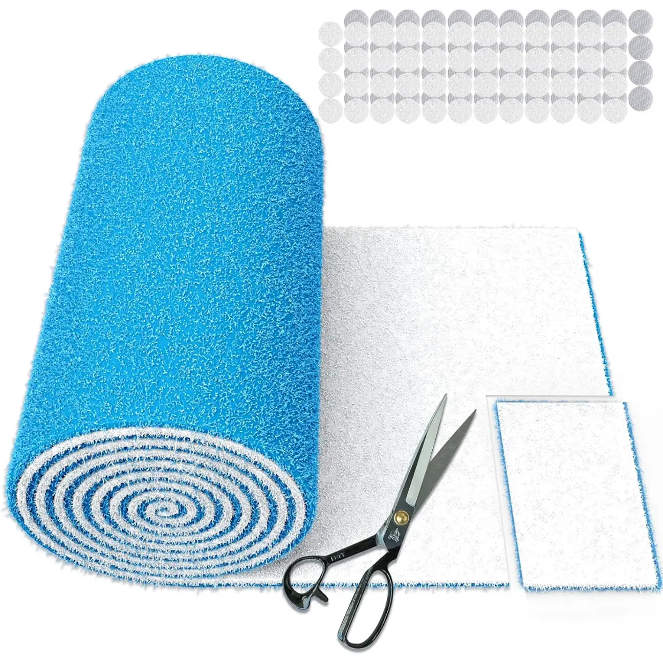 Air Vent Filters, 120" x 12" Cut to Size Air Filter Material (50+ Filters), Grilles, Ceiling, HVAC Furnace Vents, With 48PCs Adhesive Hook Tape