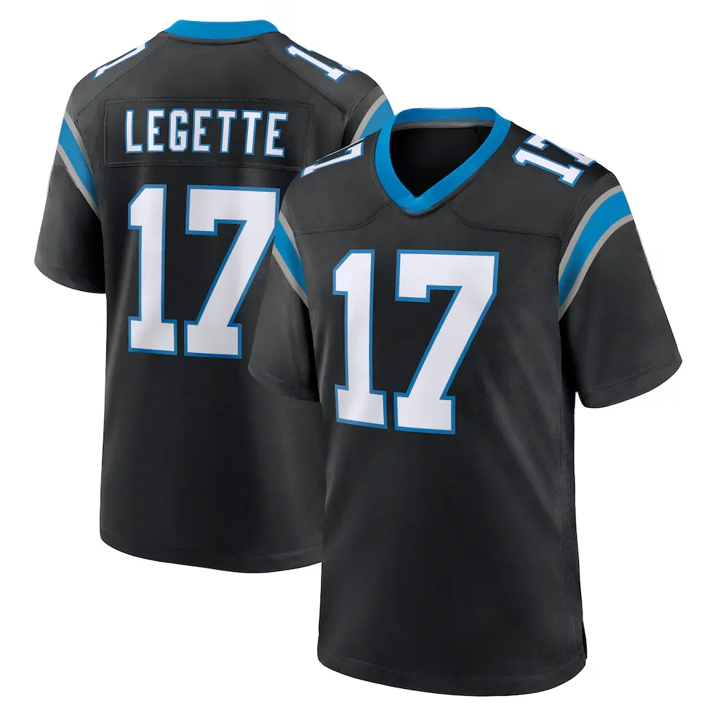 Full Print Legette #17 Black Jersey Shirt, America Football Jersey, Sport Clothing, Football Uniform, Jersey For Football Fans, Gift For Him