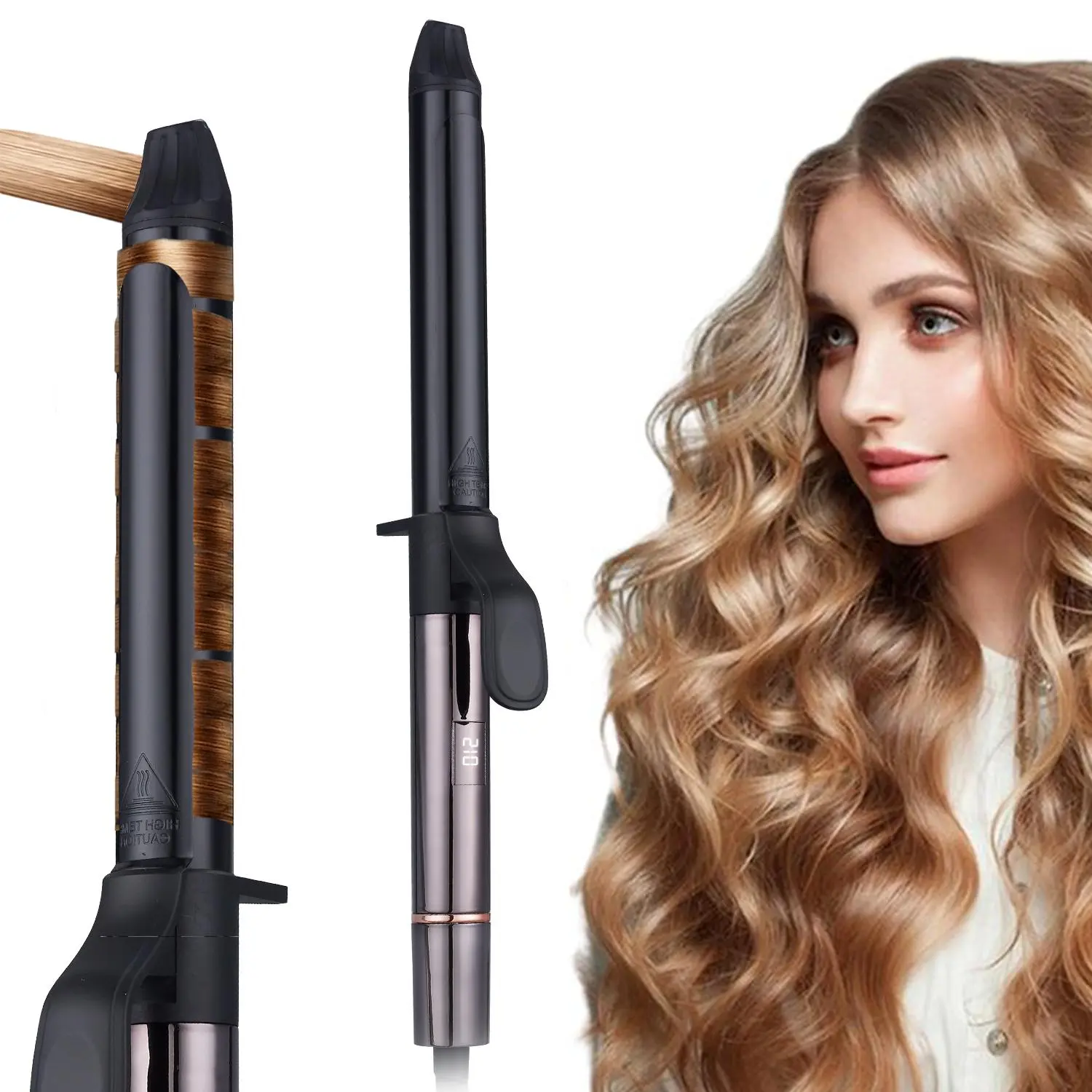 Professional 28mm Ceramic Hair Curler, 1 Box Adjustable Temperature Hair Curler, Hair Styling Tool, Hair Styler for Women & Girls, Ceramic Curlers, Hair Curling Iron, Curls And Waves, Curly Style