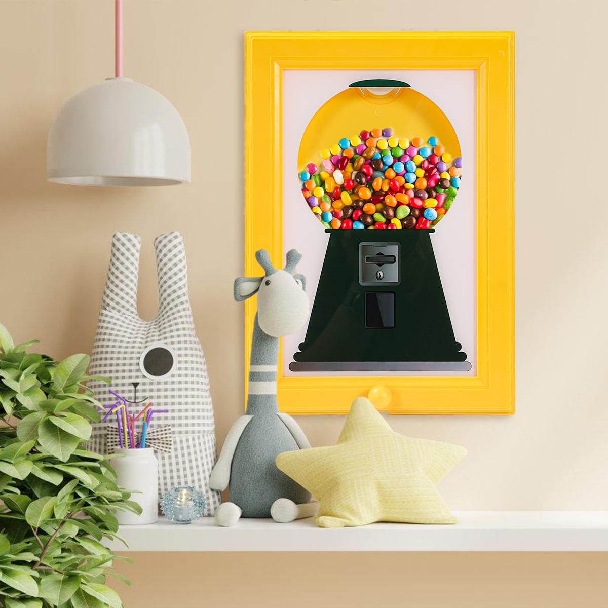 Candy Dispenser Picture Hanging Frame Gumball Machine Design for Fast Distribution of Candies Nuts Dog & Cat Treats Perfect for Birthday Holiday Gifts Candy Dispenser Picture Hanging Frame Gumball Machine Design for Fast Distribution of Candies Nuts Dog & Cat Treats Perfect for Birthday Holiday Gifts