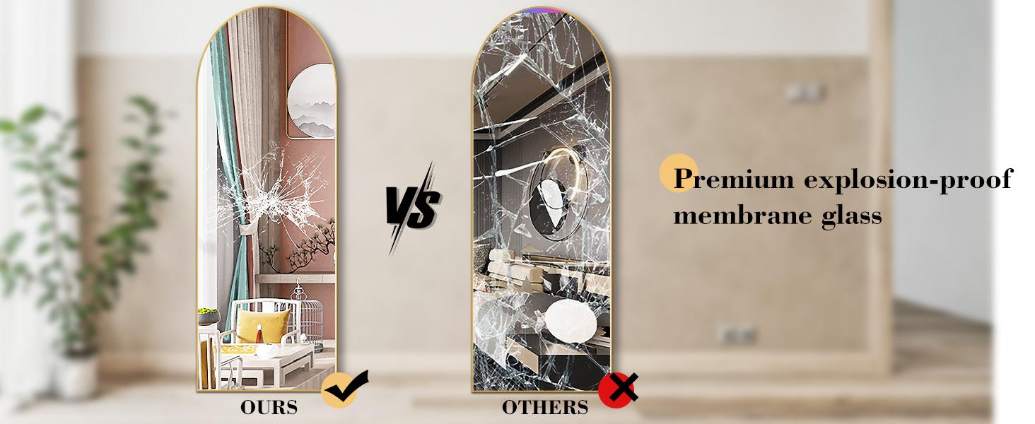 Full Length Mirror Body Floor Standing Mirror Hanging/Leaning Against Wall, Wall Mirrors with Stand Aluminum Alloy Thin Frame for Bedroom Cloakroom