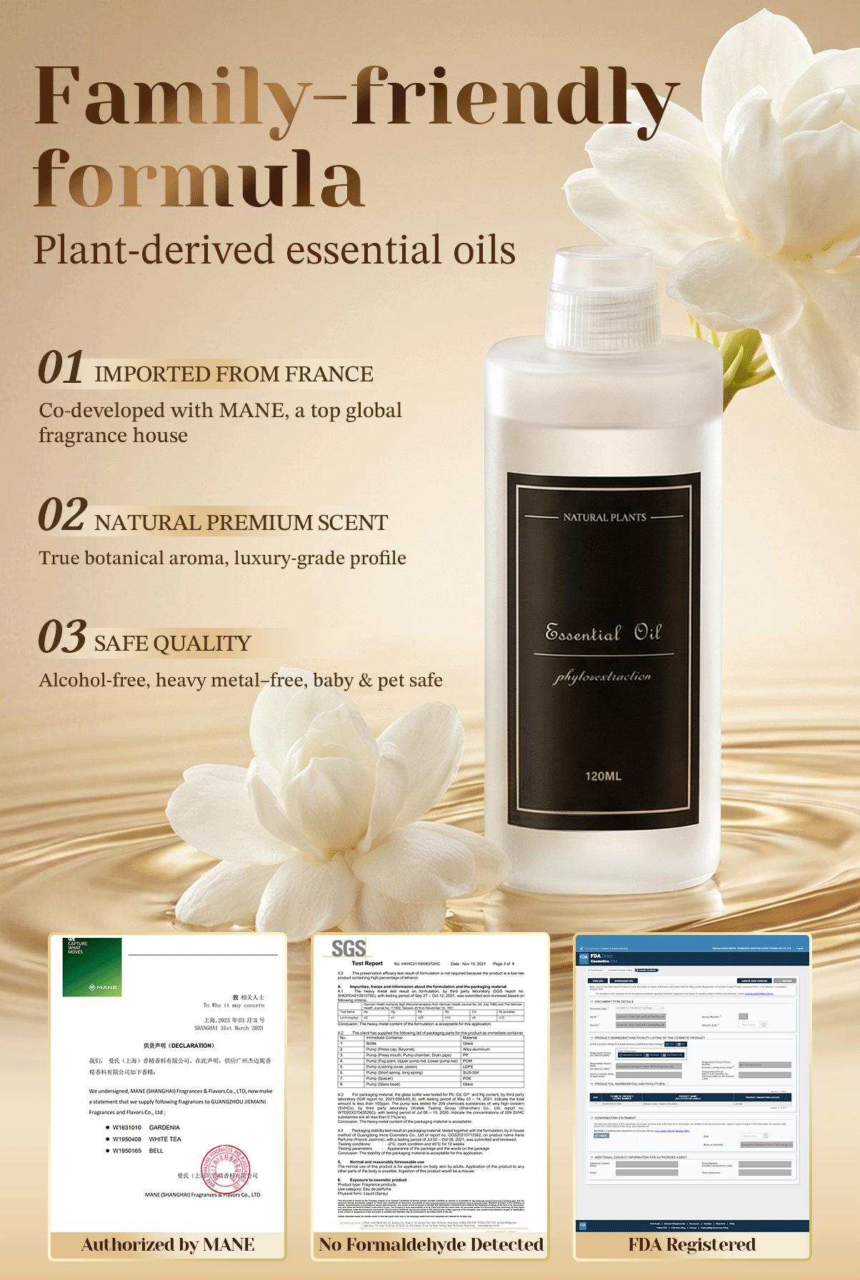 CoreFavor Waterless Essential Oil Diffuser with 120ml Oil, Portable Battery-Operated Cold Air Aroma Scent Machine, 4 Adjustable Intensity Levels, Quiet Diffuser for Bedroom, Office, Bathroom&Car