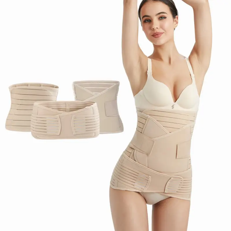 Postpartum Belly Band Set, 3-In-1 Abdominal Shaper, Waist Trainer for Women After Pregnancy, Universal Maternity Belt, Stretchable Maternity Belt, Postpartum Abdominal Binder, Postpartum Shapewear Belt, Postpartum Faja