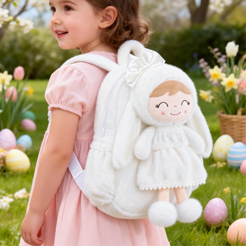 Gloveleya Easter Bunny Backpack for Toddlers - 11" Plush Doll Backpack with Detachable Rabbit Toy, Soft Stuffed Animal Bag for Girls 2-6 Years Old, Ideal Easter Basket Stuffer & Birthday Gift Gloveleya Easter Bunny Backpack for Toddlers - 11" Plush Doll Backpack with Detachable Rabbit Toy, Soft Stuffed Animal Bag for Girls 2-6 Years Old, Ideal Easter Basket Stuffer & Birthday Gift
