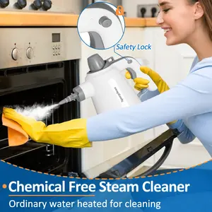 Spurgehom Portable Handheld Steam Cleaner with Safety Lock & 11 PCS Kit - Large Capacity Steamer for Effortless Cleaning of Car, Windows, Floors & Home Surfaces