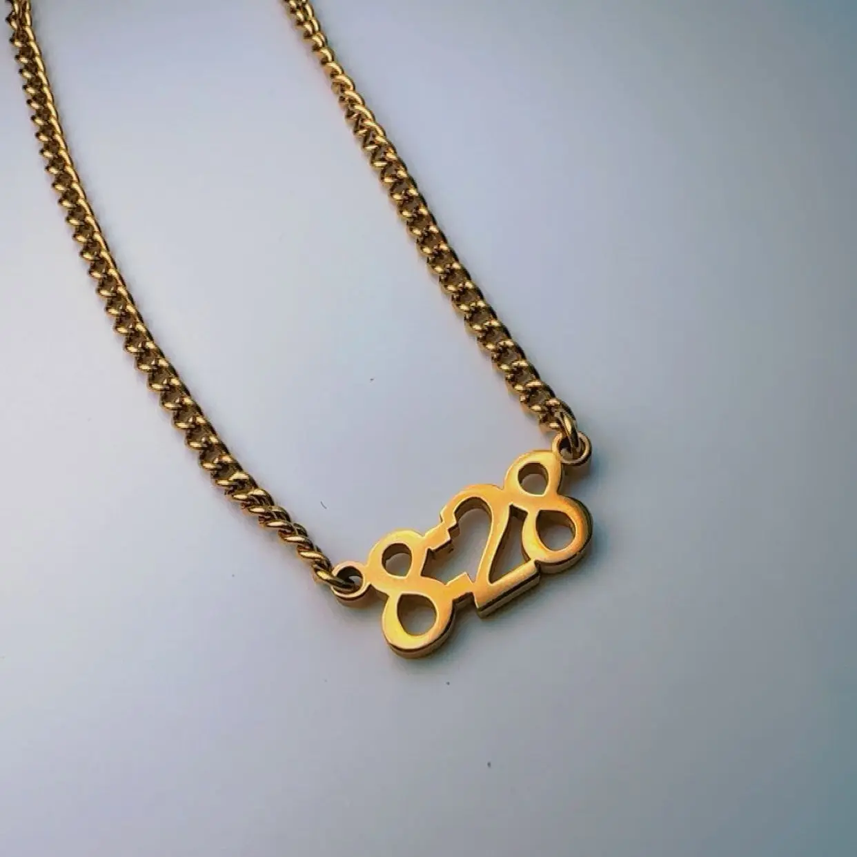 The Promise Necklace Romans 8:28 Gold Statement Chain