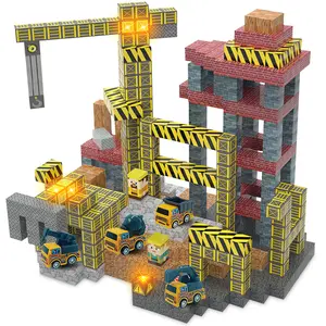 Magnetic Blocks-136PCS Magnetic Building Blocks, Magnetic Blocks Road with Car STEM Toddler Kids Toys, Construction Toys for Kids Ages 3+, Christmas Birthday Gifts for Boys & Girls interactive parent-child fun new