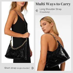 Crescent Shoulder Bag for Women Retro Vintage Hobo Handbag Cute Crossbody Purse with Adjustable Strap