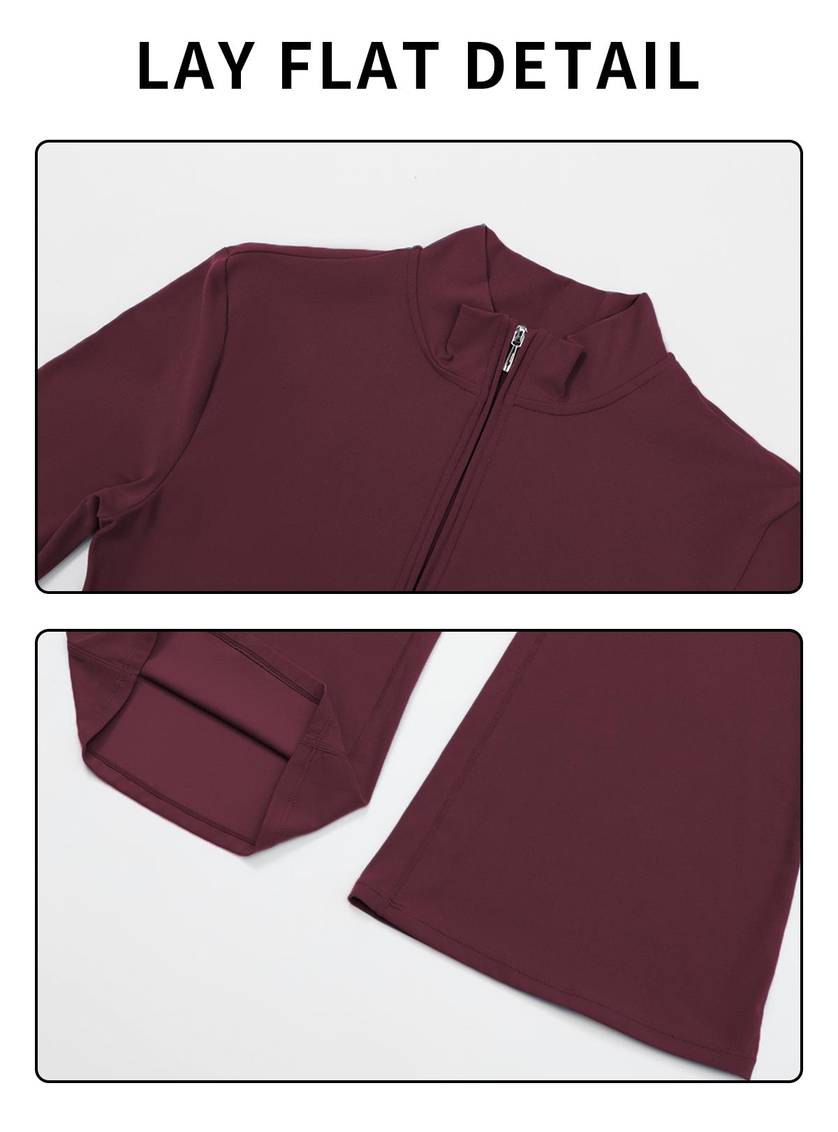 MFVIM Sporty Women’s Solid Color Half Zip Mock Neck Sports Jumpsuit by  - Casual, Comfortable, Breathable Long Sleeve Skinny Jumpsuit for Yoga, Gym, Workouts Stretchable Activewear SpringStatements